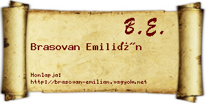 Brasovan Emilián névjegykártya